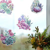 Succulent Glass Door & Window Sticker Decal (6 Pack)