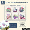 Succulent Glass Door & Window Sticker Decal (6 Pack)