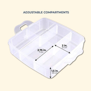  Juvale 3 Tier Stackable Storage Containers with Adjustable  Compartments for Beads, Sewing Accessories, Arts and Crafts Supplies (6 x 6  x 5 In) : Arts, Crafts & Sewing