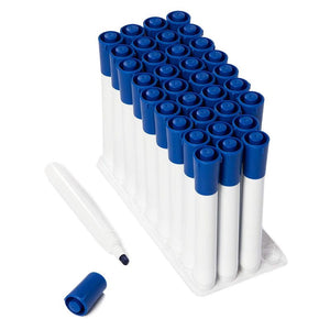 Dry Erase Chisel Tip Marker Set for Whiteboards (5 in, Blue, 36 Pack)