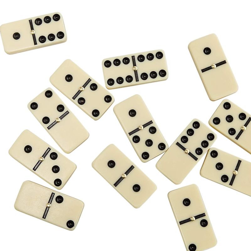 Jogo de dominó inglês em madeira - simque - 469 - Jogo de Dominó