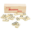 Juvale Classic Dominoes 28 Piece Set, Double-Six Ivory Tiles in Wooden Storage Case