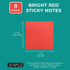 Bright Red Sticky Notes (3 x 3 in, 8 Pack)