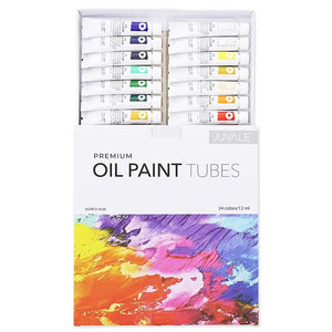 Oil Paint Tubes for Arts and Crafts (0.41 Oz, 24 Colors)