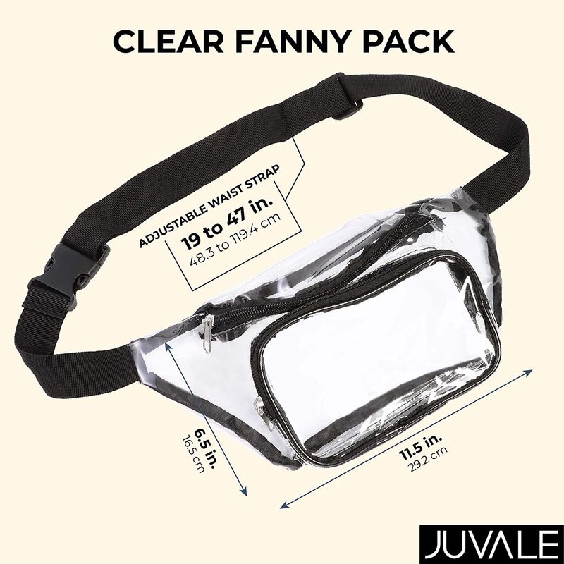 Customized Clear Fanny Pack Clear Stadium Approved Bag Clear 