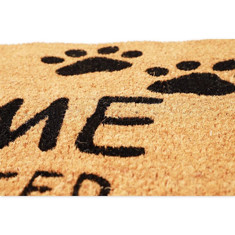 Cats Welcome People Tolerated Welcome Mat, Natural Coir Doormat (30 x 17 in)