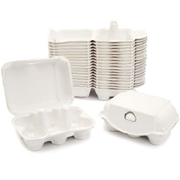 Juvale Empty Egg Cartons (20 Pack), Half Dozen, White