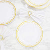 Elegant Classic Party Plates with Gold Foil Edges (White, 24 Pack)