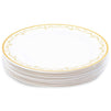 Elegant Classic Party Plates with Gold Foil Edges (White, 24 Pack)