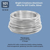 Bright Creations Aluminum Wire for DIY Crafts, 101 Feet, 12 Gauge, Silver