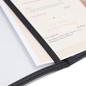 3 Page Triple Fold Restaurant Menu Covers (8.5 x 11 in, 12 Pack)