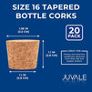 Size #16 Tapered Cork Plugs (1.34 x 1 x 1.1 In, 20 Pack)