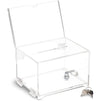 Clear Acrylic Donation and Ballot Box with Lock (6.25 x 4.75 in)