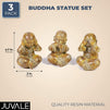 Buddha Statue Set, Hear See Speak No Evil Figurines (4.7 Inches, 3-Pack)