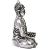 Juvale Buddha Tealight Statue for Home and Garden (Silver, 8.7 Inches)