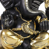 Juvale Meditating Elephant Ganesha Statue for Home and Garden (Black and Gold, 9 in)