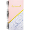 Salon Appointment Book with Marble Design (Pink, Gold, 13.5 x 7 in, 200 Pages)