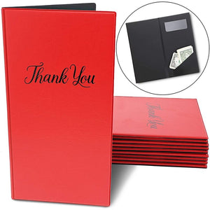 Restaurant Guest Check Presenters with Thank You Imprint (10.5 x 5.5 in, 10-Pack)