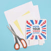 Ballot Box with Blank Sticker Sheets (6 in, 10 Pack)