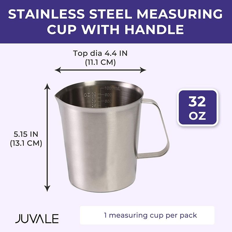 Juvale Stainless Steel Measuring Cup Set - Precision Baking & Cooking with  Stackable Copper Plated Cups - Complete Measuring Cup & Spoon Set (4 Cups
