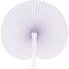 Juvale White Paper Folding Fans, Handheld Fan (10 x 9.5 in, 60 Pack)