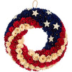 Floral Door Wreath for 4th of July or Election Day, American Flag Décor (14 In)