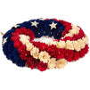 Floral Door Wreath for 4th of July or Election Day, American Flag Décor (14 In)