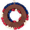 Floral Door Wreath for 4th of July or Election Day, American Flag Décor (14 In)