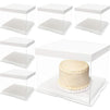 Clear Plastic Cake Box Carrier Packing with Lids for 6 Inch Cakes (6 Pack)