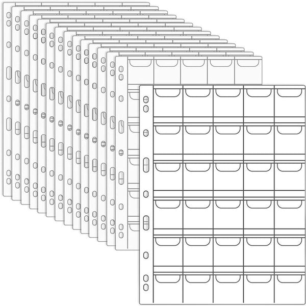 460 Pocket Plastic Coin Pages (8 x 11 in, 15 Sheets)