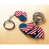 American Flag Keychain, Patriotic Party Favors (1.6 x 3.5 In, 24 Pack)