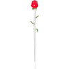 Juvale Crystal Red Rose, Glass Flower for Home Decor or Gifting (13 Inches)