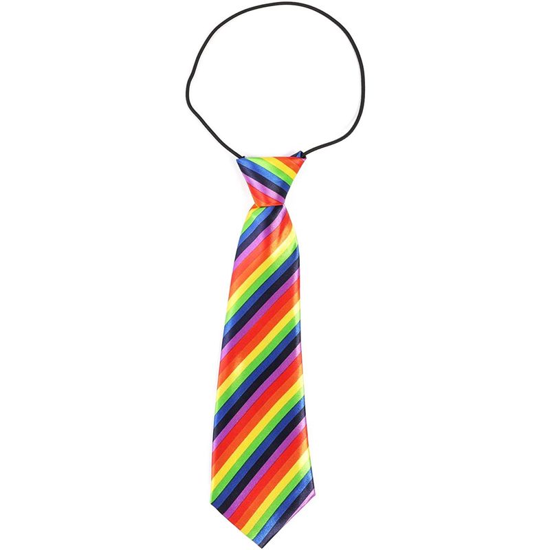 Rainbow Neckties for Costume Parties (6 Pack)