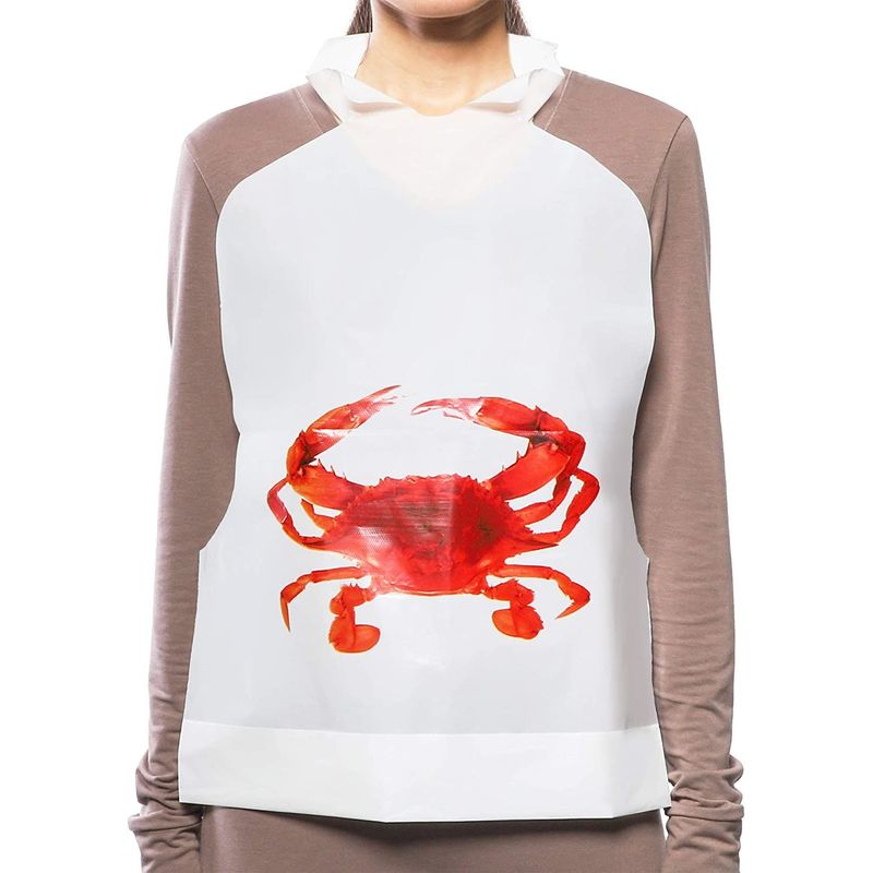 Disposable Adult Crab Bibs (100 Pack)