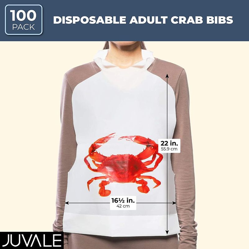 Disposable Adult Crab Bibs (100 Pack)