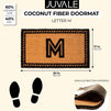 Coco Coir Initial Letter M Monogram Doormat (30 x 17 In)