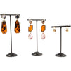 Juvale T-Shape Earring Display Stands in 3 Sizes (Metal, Black, 6-Pack)