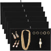 Black Velvet Jewelry Accessory Display Pads (14 ⅛ in, 6 Pack)
