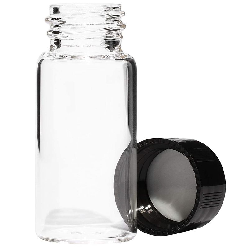 Clear Glass Empty Sample Bottles (0.3 oz., 50 Pack)