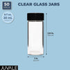 Clear Glass Empty Sample Bottles (0.7 Oz, 50 Pack)