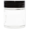 30ML Glass Jars with Lids,24 Pack Mini Glass Jars with 6 pc Spatulas, Round Set Glass Jars, A Tight Seal for Storing Lotions, Powders and Ointments. - Clear+Black Cap