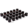Round Amber Glass Jars with Lids for Cosmetics (2 oz, 24 Pack)