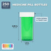 Empty Plastic Medicine Pill Bottles (13 Dram, 250 Pack)