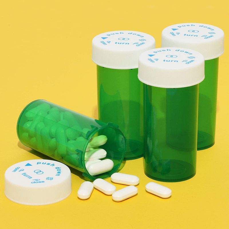 Juvale 30 Pack Empty Pill Bottles With Pop Top Caps, 19 Dram Prescription  Medicine Containers (blue) : Target
