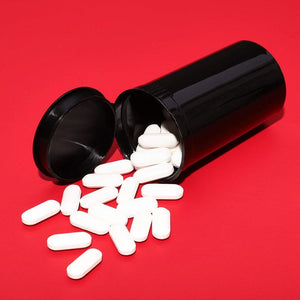 Plastic Medicine Pill Bottles with Child Resistant Caps (19 Dram, 180 Pack)