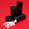 Prescription Pill Bottles with Pop Top Cap (13 Dram, Clear, 250 Pack)