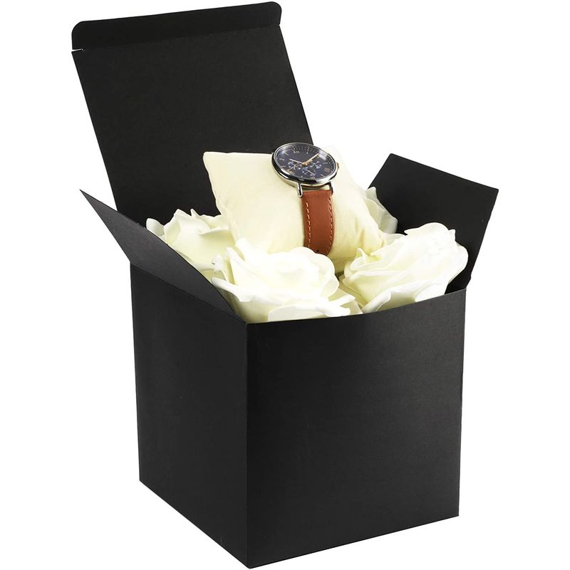 Cardboard Paper Gift Boxes for Party Favors (Black, 30 Pack)