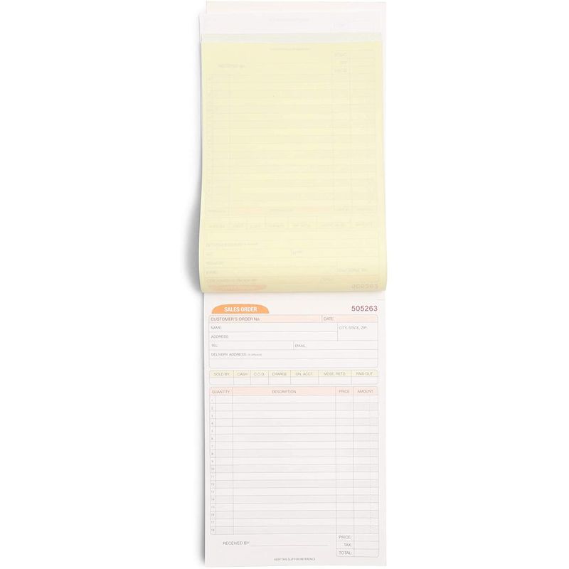 Invoice Book, 2 Part Carbonless (Red, 50 Sets, 3 Pack)