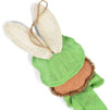 Spring Easter Bunny with Green Necktie, Hanging Wall Decoration (12 x 5 In)