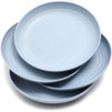 Wheat Straw Plates, Unbreakable Plate (Blue, 9 in, 6 Pack)
